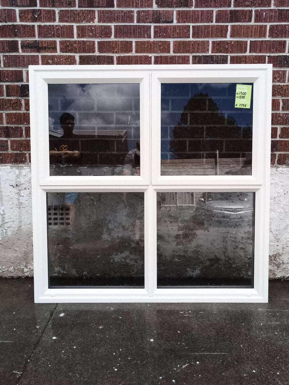 Aluminium Window Offwhite 1209 W x1200 H   [#2998] Joinery Recycle