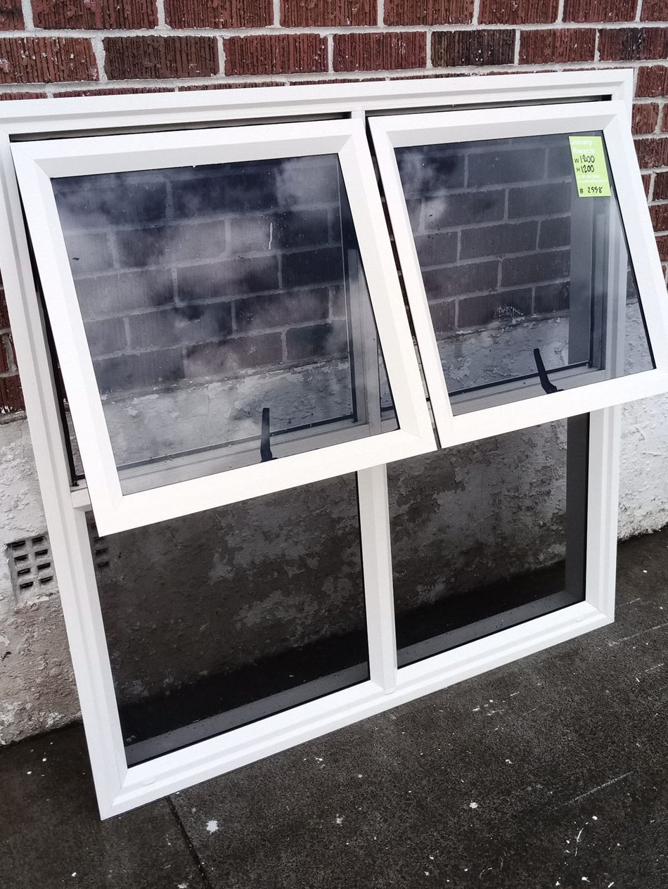 Aluminium Window Offwhite 1209 W x1200 H   [#2998] Joinery Recycle