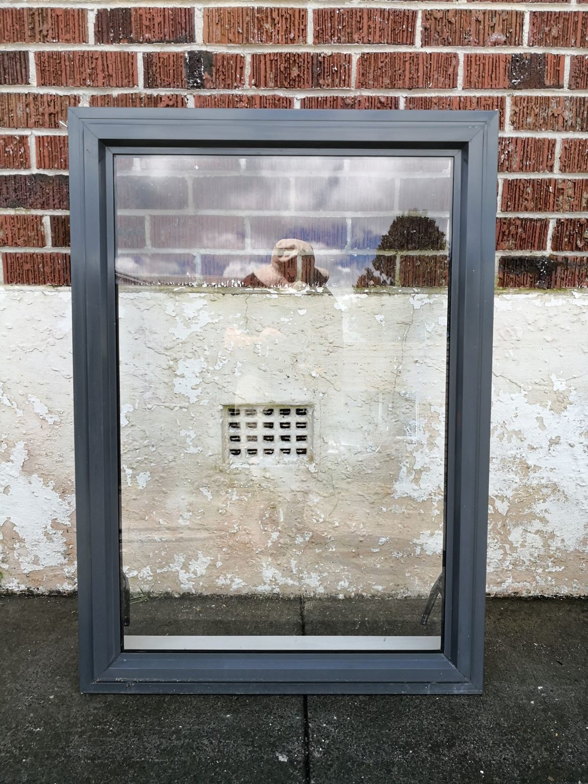 Aluminium Window Grey/Blue 700 W x 1000 H [#2051] Joinery Recycle