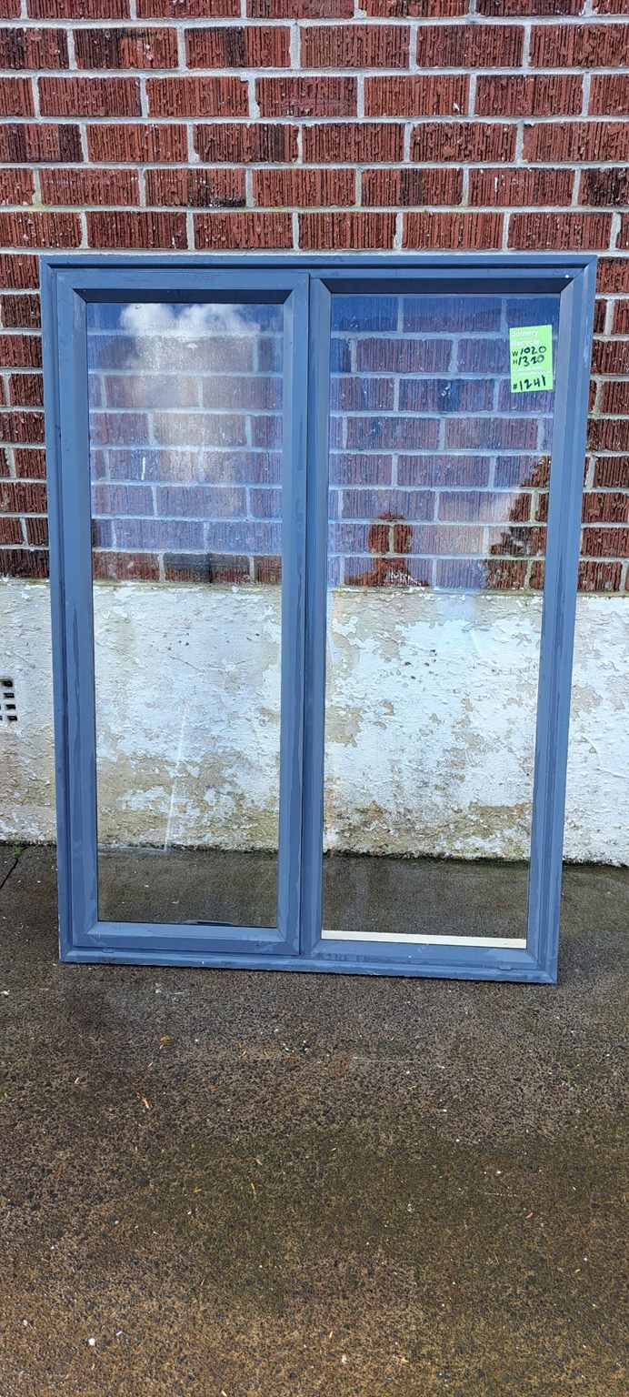 Aluminium Window Blue/Grey 1020 W x 1320 H  [#1241] Joinery Recycle