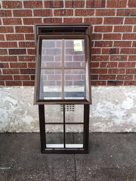 Colonial Style Aluminium Window Brown 520 W x 1400 H   [#1463] Joinery Recycle