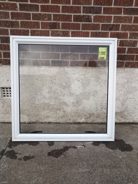 Aluminium Window White  1000 W x  1000 H  [#3381] Joinery Recycle