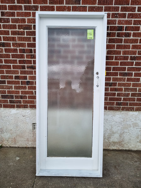 Wood & Glass Single Entrance Door  860 W x 2060  H [#3988 MA] Joinery Recycle