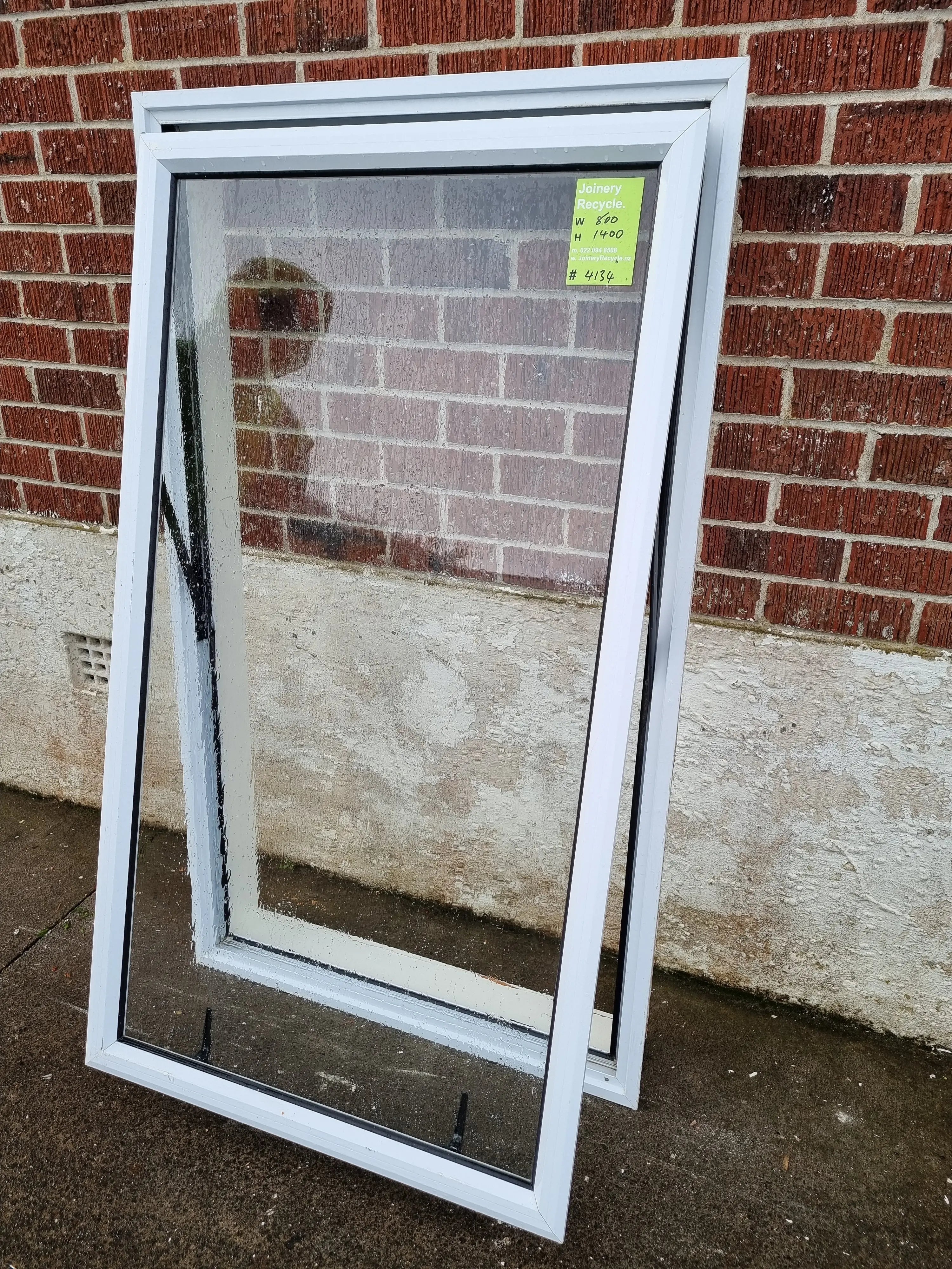 Aluminium Window White  780W x  1400H  [#4134 MA] Joinery Recycle