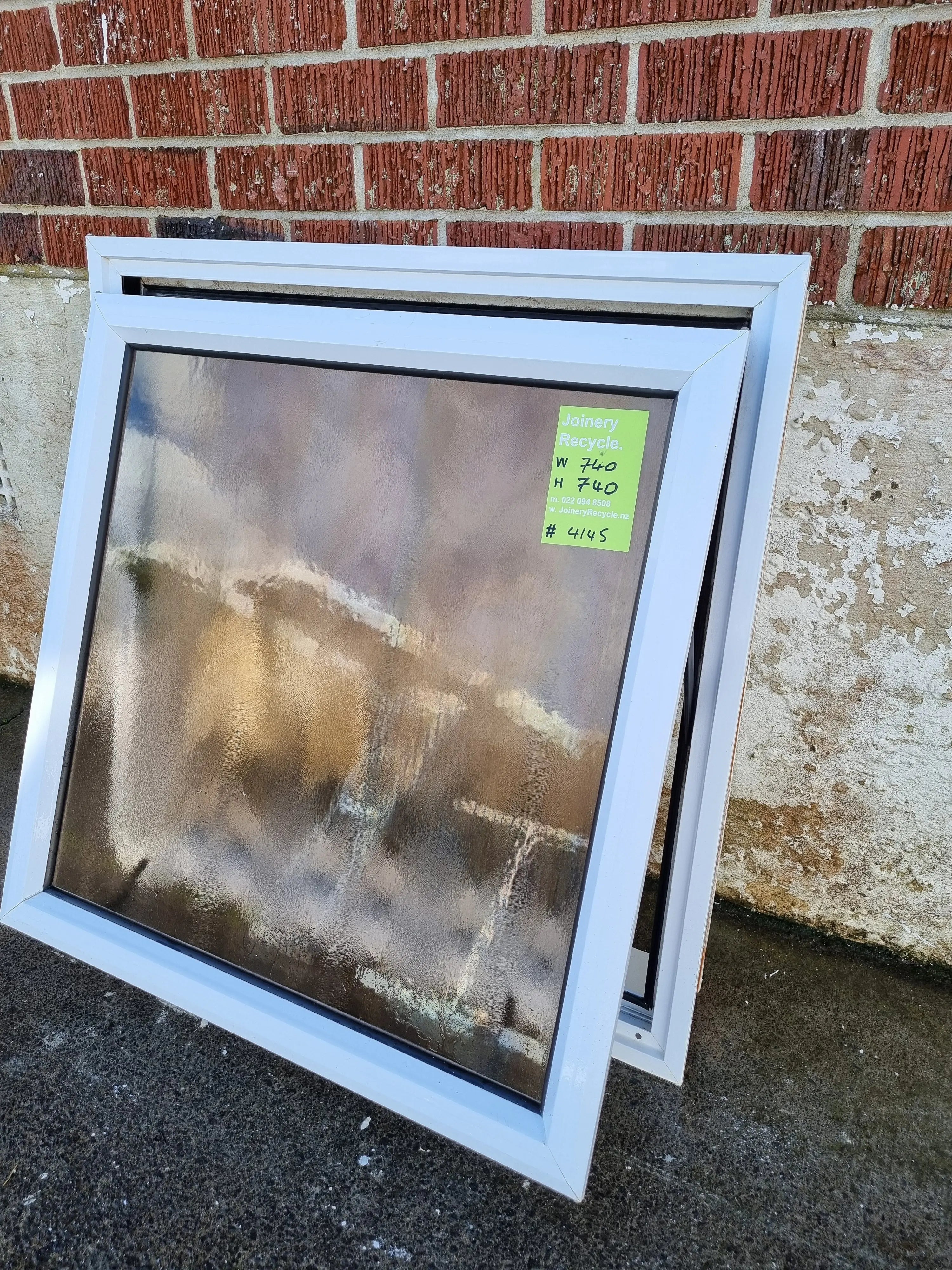Aluminium Window White  740 W x 740 H  [#4145 MA] Joinery Recycle
