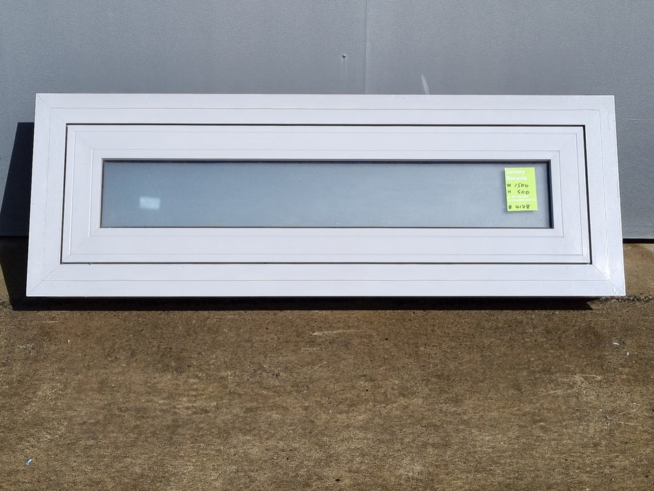 *Near NEW* - MOSER Aluminium Window Double Glazed Grey  1500 W x  500 H [#4178 SF] (Copy) Joinery Recycle