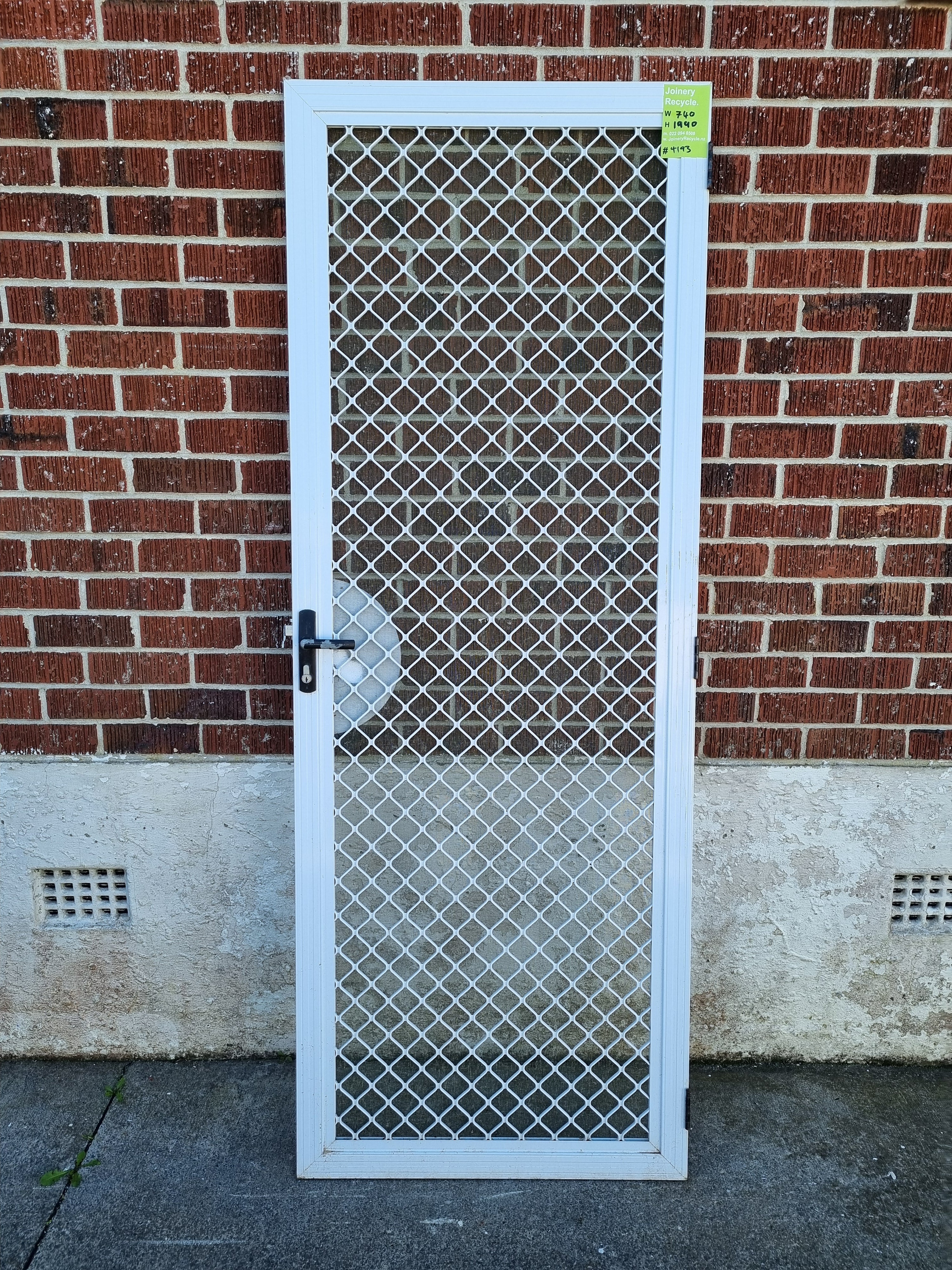 Aluminium Security Screen Door 740W x 1990H [#4193 MA] Joinery Recycle