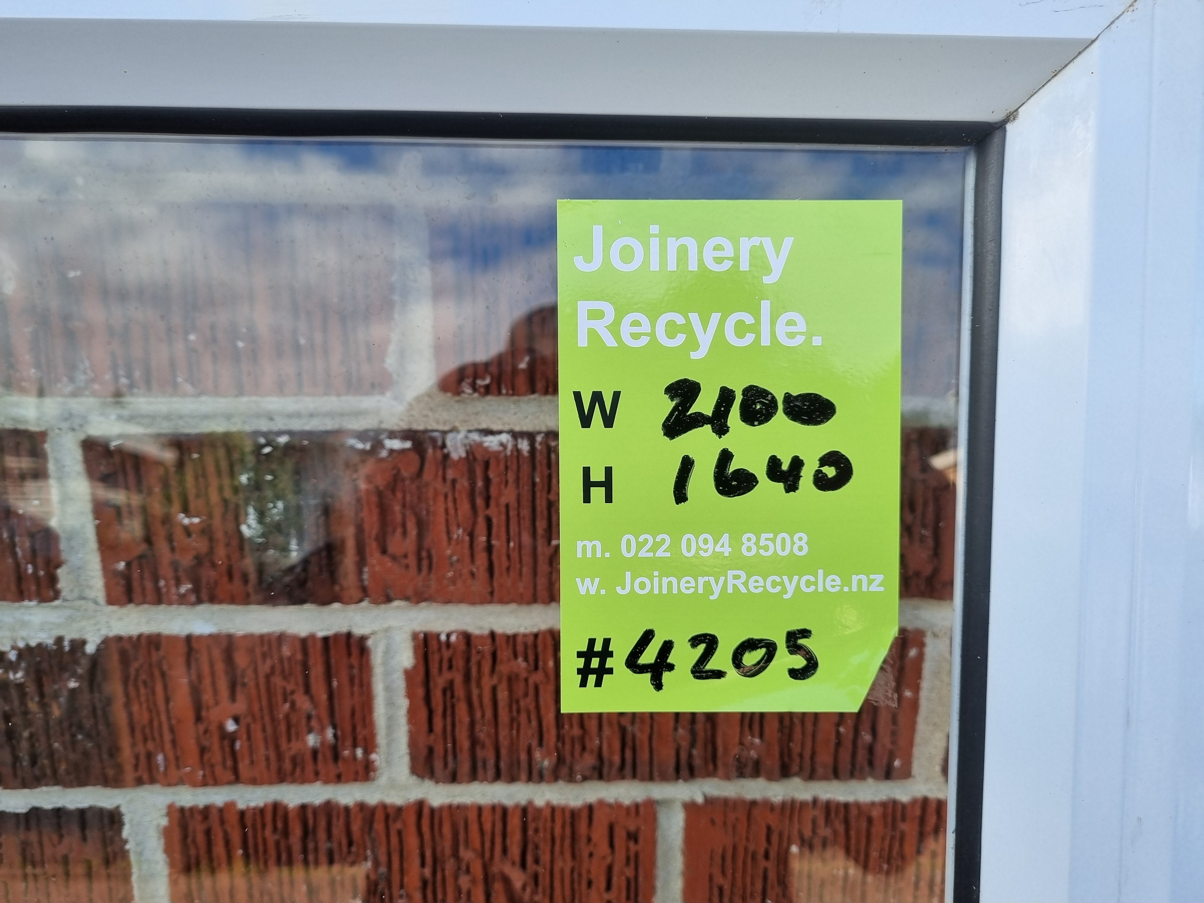 Aluminium Window White   W  x   H  [# 4205 MA] Joinery Recycle