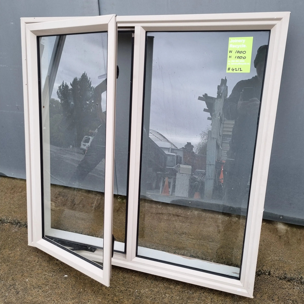 Aluminium Window Desert Sand  1000 W  x  1000 H  [#4212 SF] JoineryRecycle.co.nz