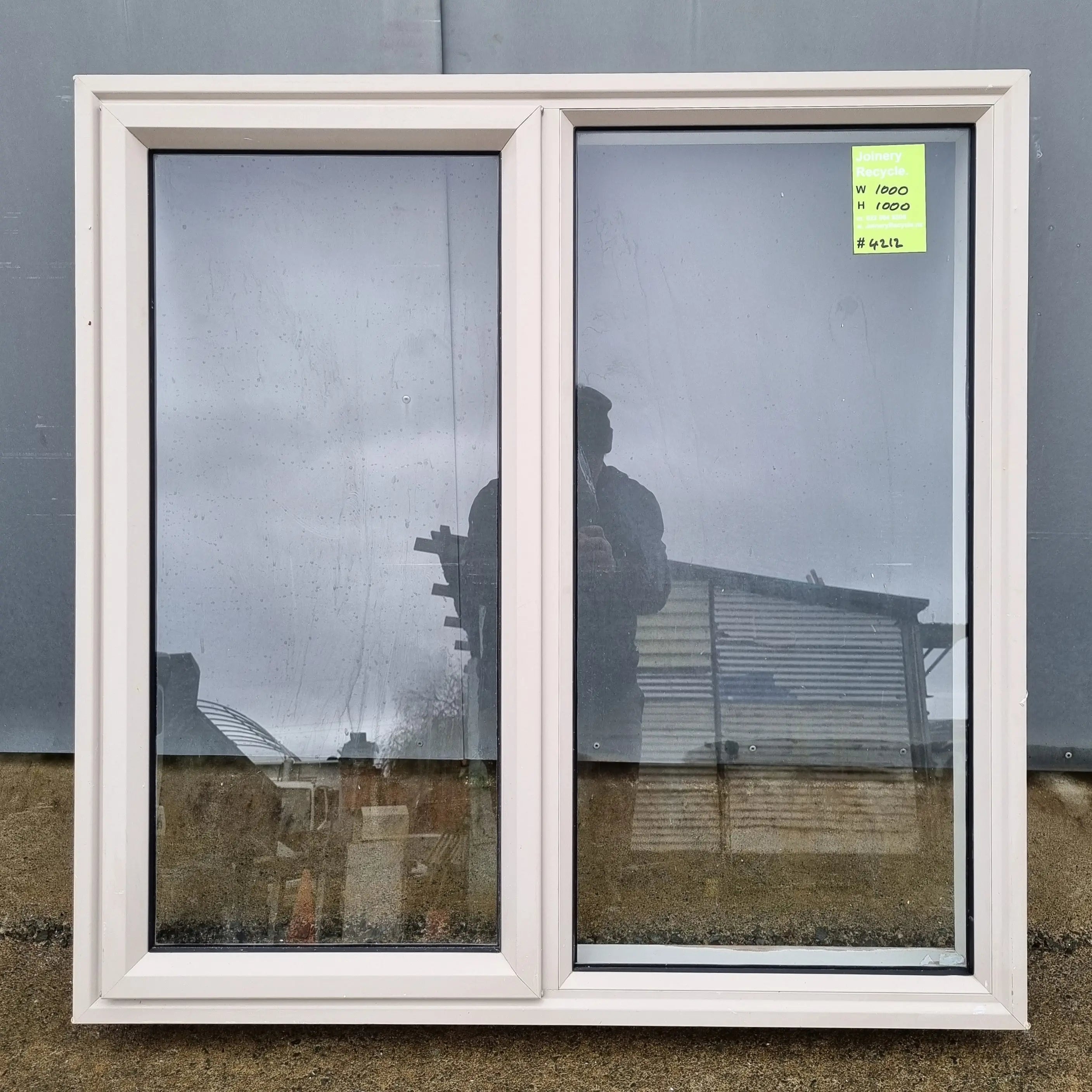 Aluminium Window Desert Sand  1000 W  x  1000 H  [#4212 SF]  JoineryRecycle.co.nz