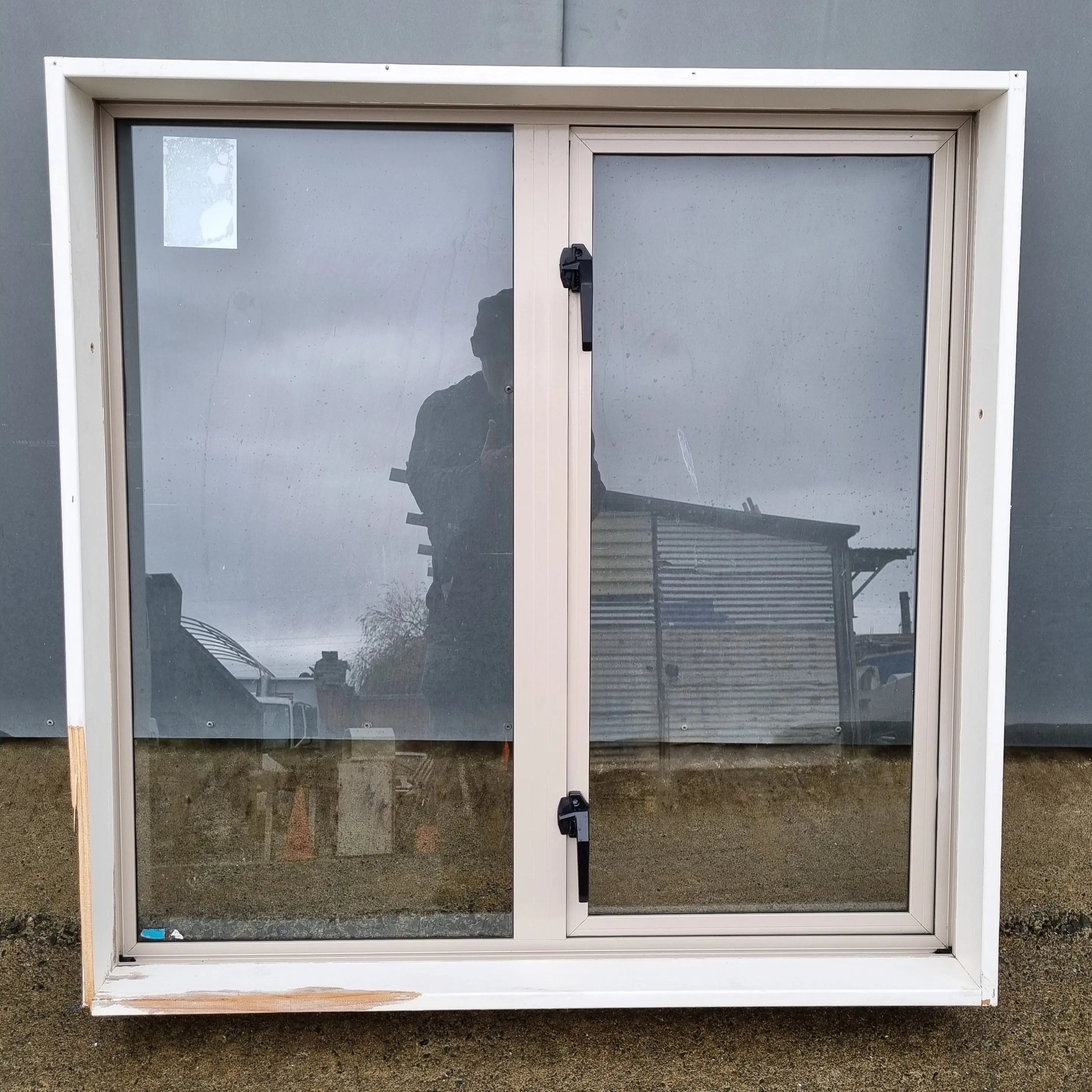 Aluminium Window Desert Sand  1000 W  x  1000 H  [#4212 SF] JoineryRecycle.co.nz