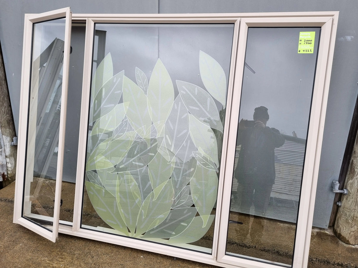 Aluminium Window Desert Sand   2000 W  x  1500 H  [#4222 SF] joineryrecycle.co.nz