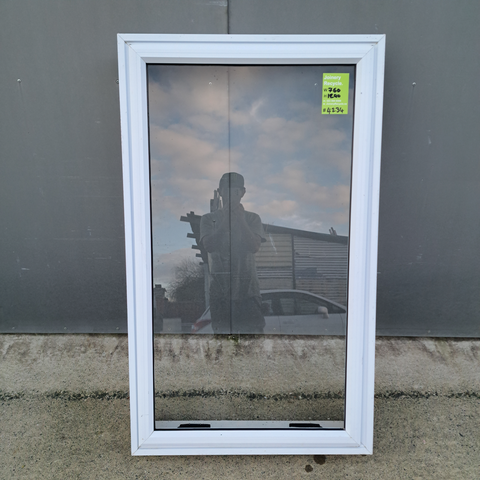 Aluminium Window White   760 W  x 1290 H  [#4234 SF] Joinery Recycle