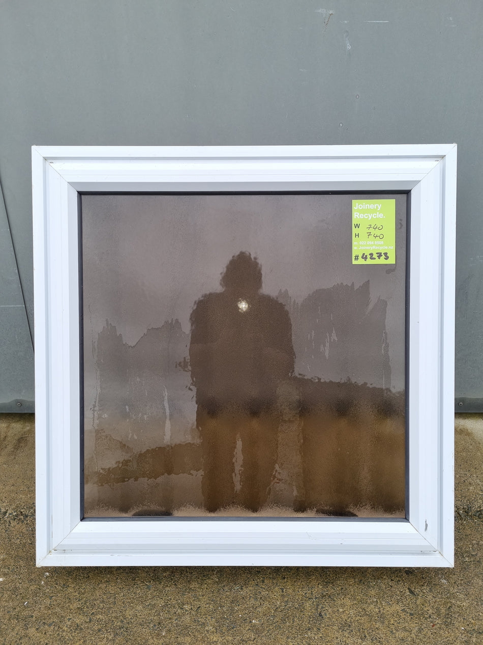 Aluminium Window White   740 W  x  740 H  [#4273 SF] Joinery Recycle