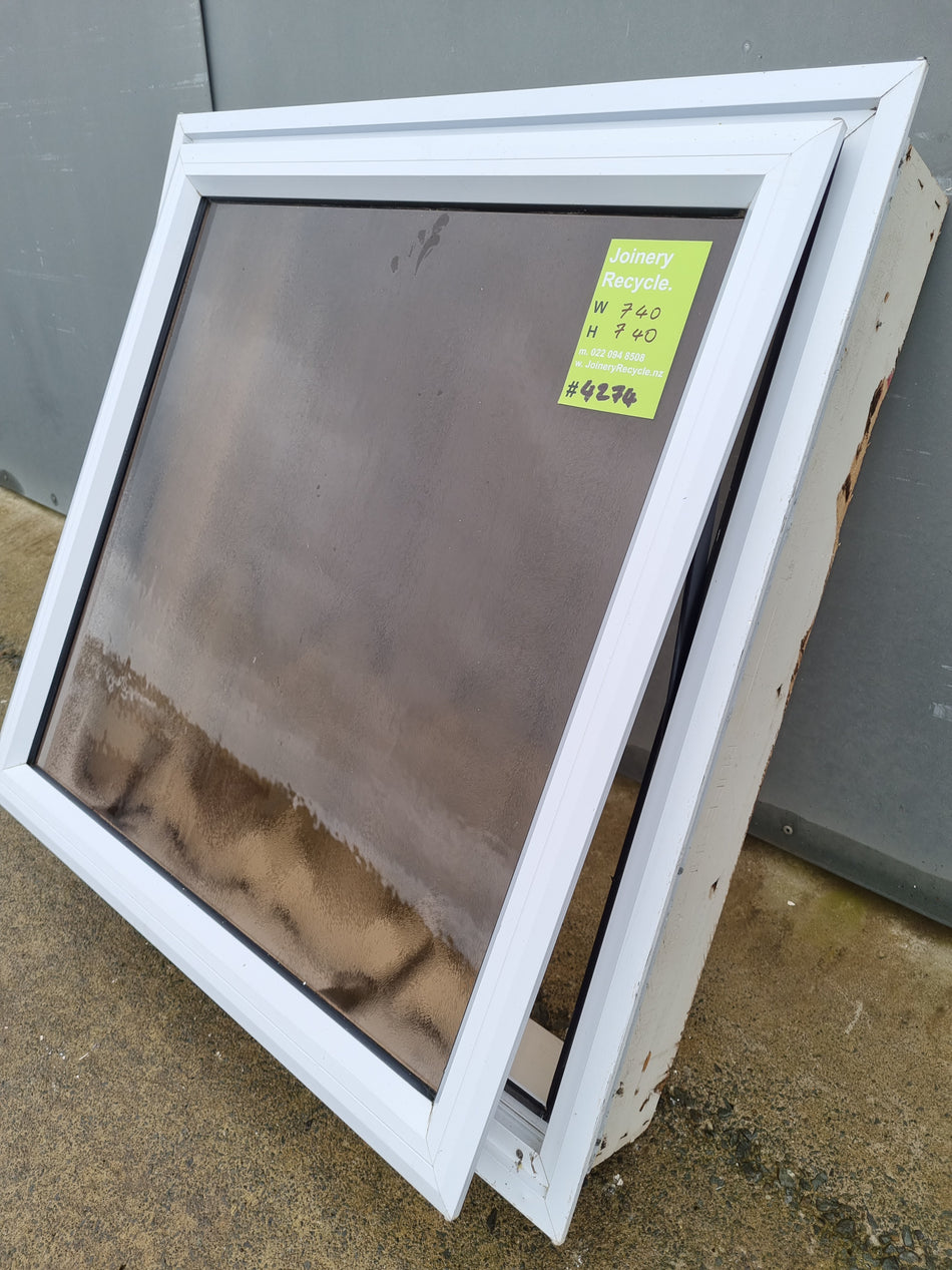 Aluminium Window White   740 W  x  740 H  [#4274 SF] Joinery Recycle