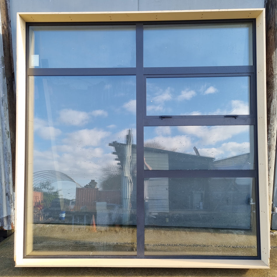 *NEAR NEW*  Aluminium Window DOUBLE GLAZED Ironsand 2380w x 2430h [#3648 SF] Joinery Recycle