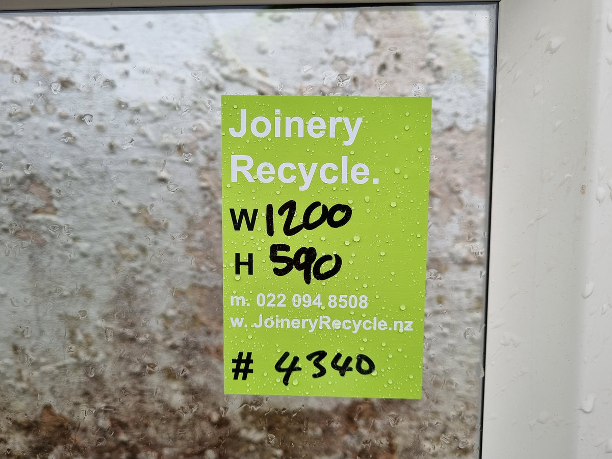 Aluminium Window Off White  1200 W x 590 H  [#4340 MA] Joinery Recycle