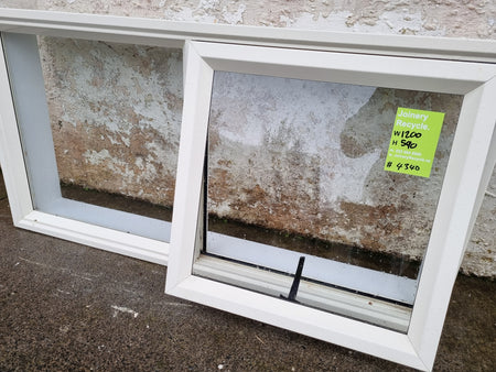 Aluminium Window Off White  1200 W x 590 H  [#4340 MA] Joinery Recycle