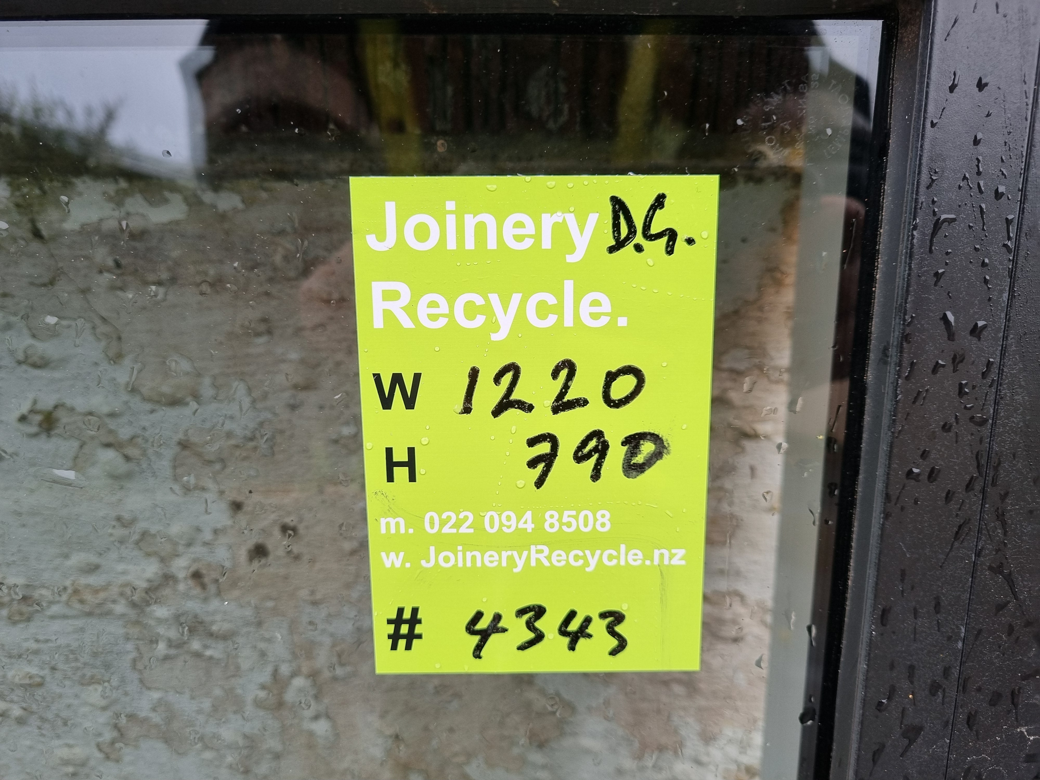 Double Glazed Aluminium Window Black  1220 W  x 790  H  [#4343 MA] Joinery Recycle