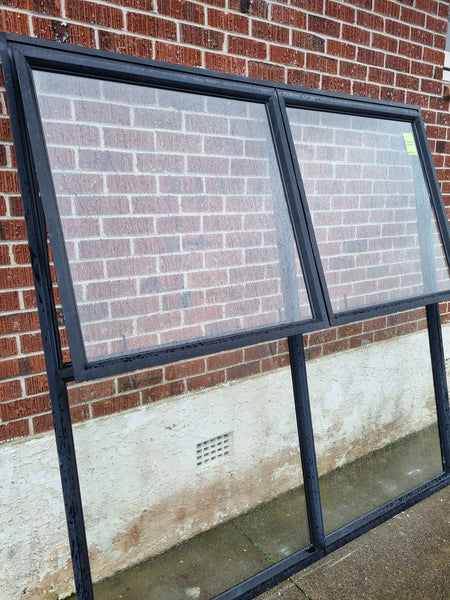 Aluminium Window Black   2000 W  x 2000 H  [#4342 MA] Joinery Recycle