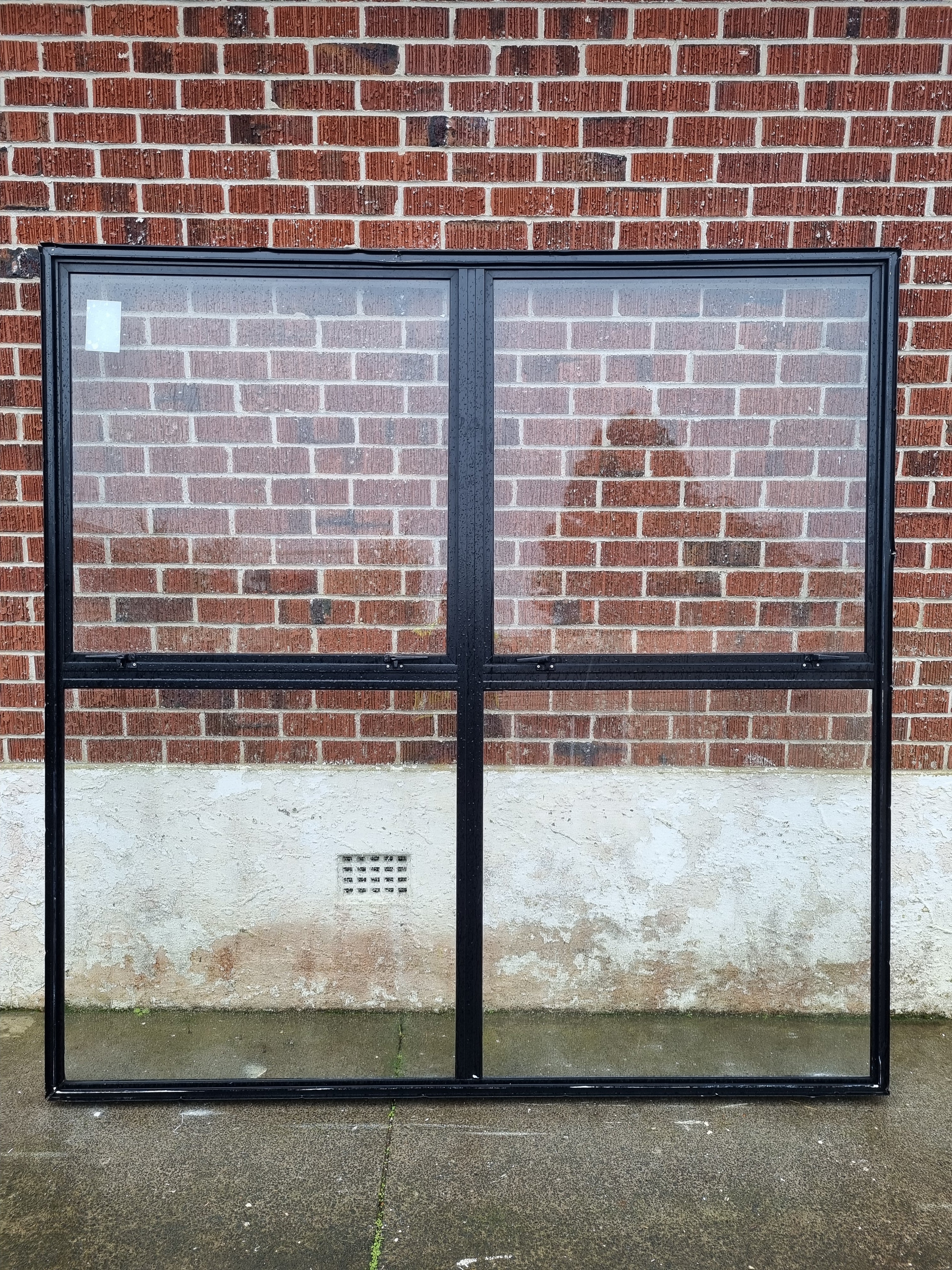 Aluminium Window Black   2000 W  x 2000 H  [#4342 MA] Joinery Recycle