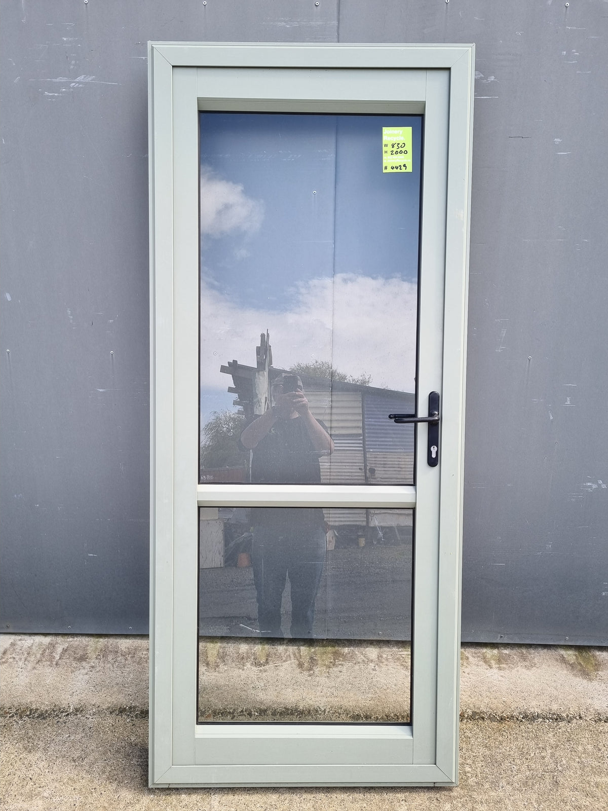 Aluminium Single Door 830 W x 2000 H  [#4429 SF] Joinery Recycle