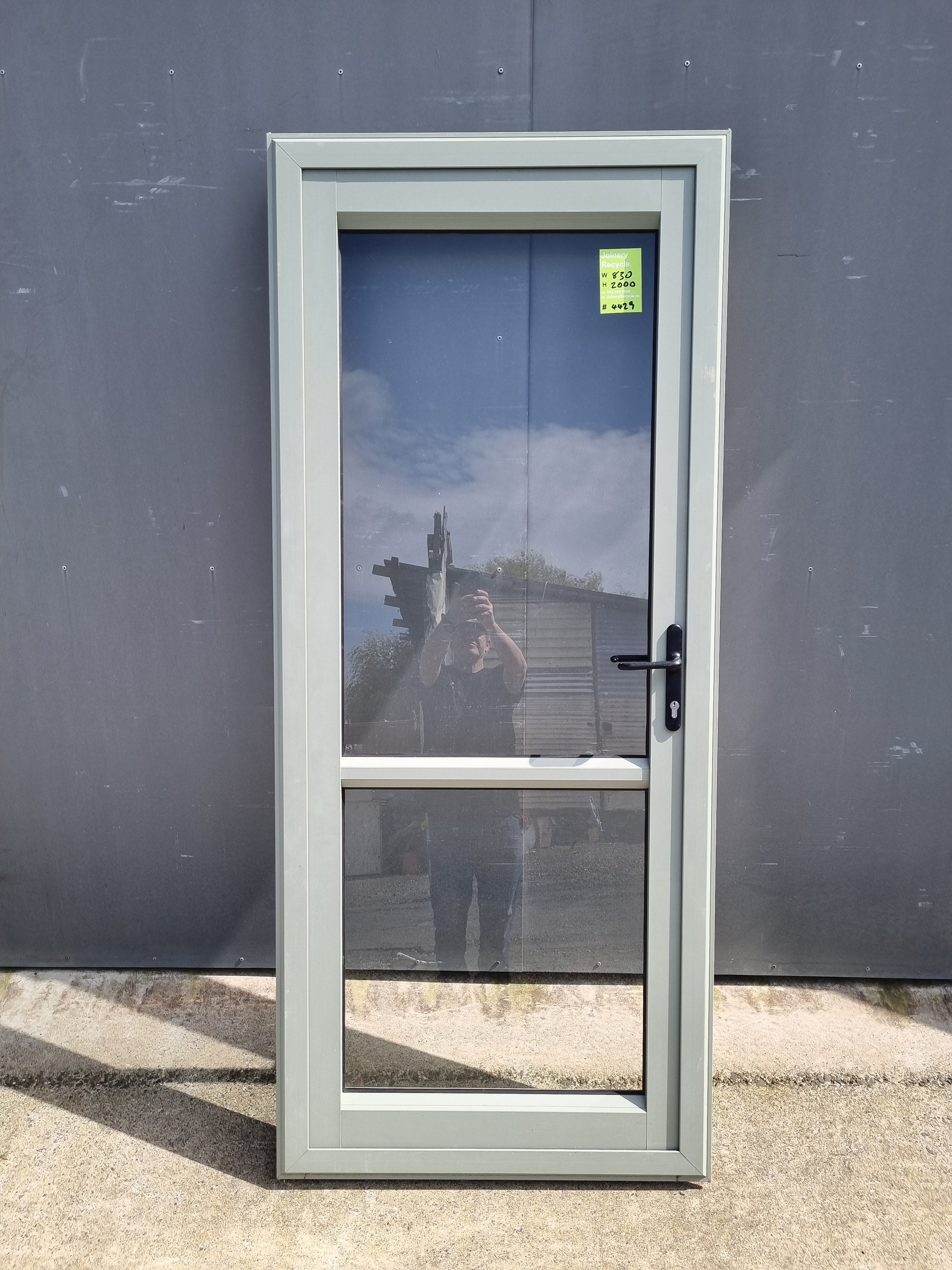 Aluminium Single Door 830 W x 2000 H  [#4429 SF] Joinery Recycle