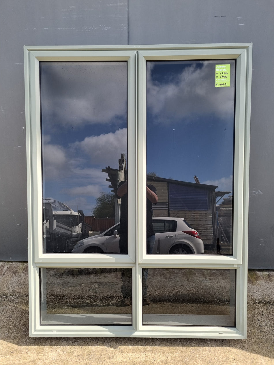 Aluminium Window Green   1200 W  x 1600 H  [#4432 SF] Joinery Recycle