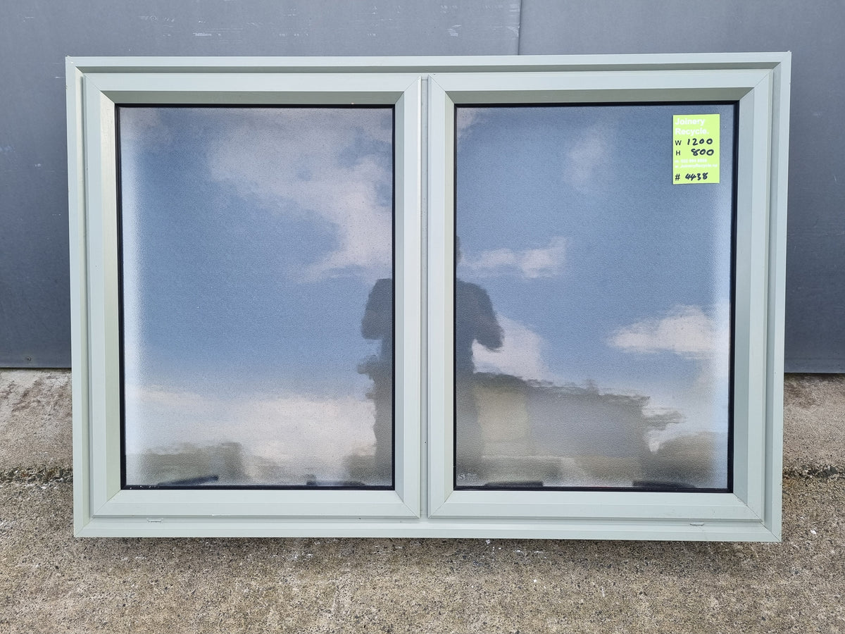 Aluminium Window Green  1200 W  x 800 H  [#4438 SF] Joinery Recycle