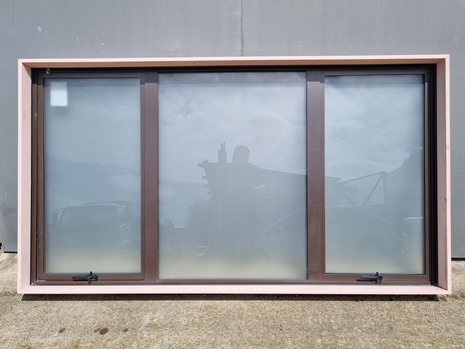 Aluminium Window DOUBLE GLAZED Brown   2000 W  x  1100  H  [#4448 SF] Joinery Recycle