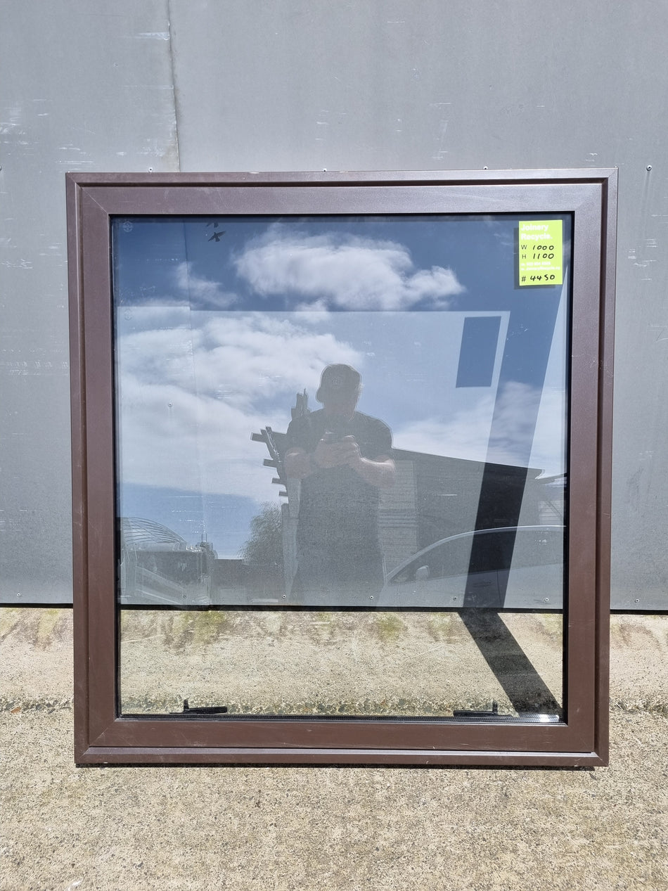 Aluminium Window DOUBLE GLAZED Brown  1000 W  x  1100 H  [#4450 SF] Joinery Recycle