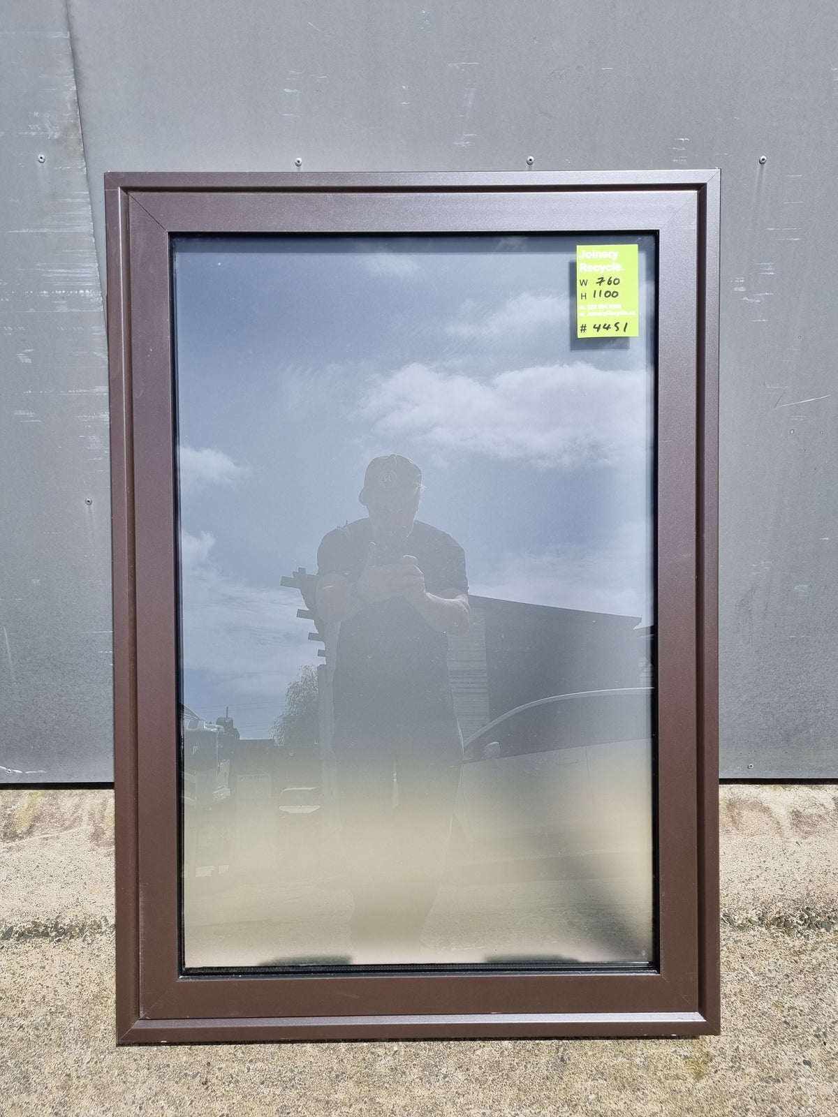 Aluminium Window DOUBLE GLAZED Brown  760 W  x  1100 H  [#4451 SF] Joinery Recycle