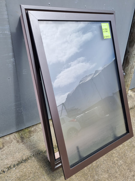 Aluminium Window DOUBLE GLAZED Brown  760 W  x  1100 H  [#4451 SF] Joinery Recycle