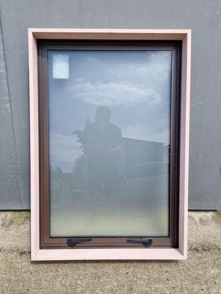 Aluminium Window DOUBLE GLAZED Brown  760 W  x  1100 H  [#4451 SF] Joinery Recycle