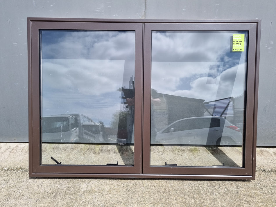 Aluminium Window DOUBLE GLAZED Brown  1600 W  x  1100 H  [#4454 SF] Joinery Recycle