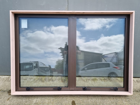 Aluminium Window DOUBLE GLAZED Brown  1600 W  x  1100 H  [#4454 SF] Joinery Recycle