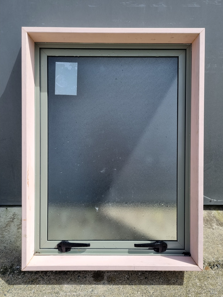 Aluminium Window Green   600 W  x 800 H  [#4461 SF] Joinery Recycle