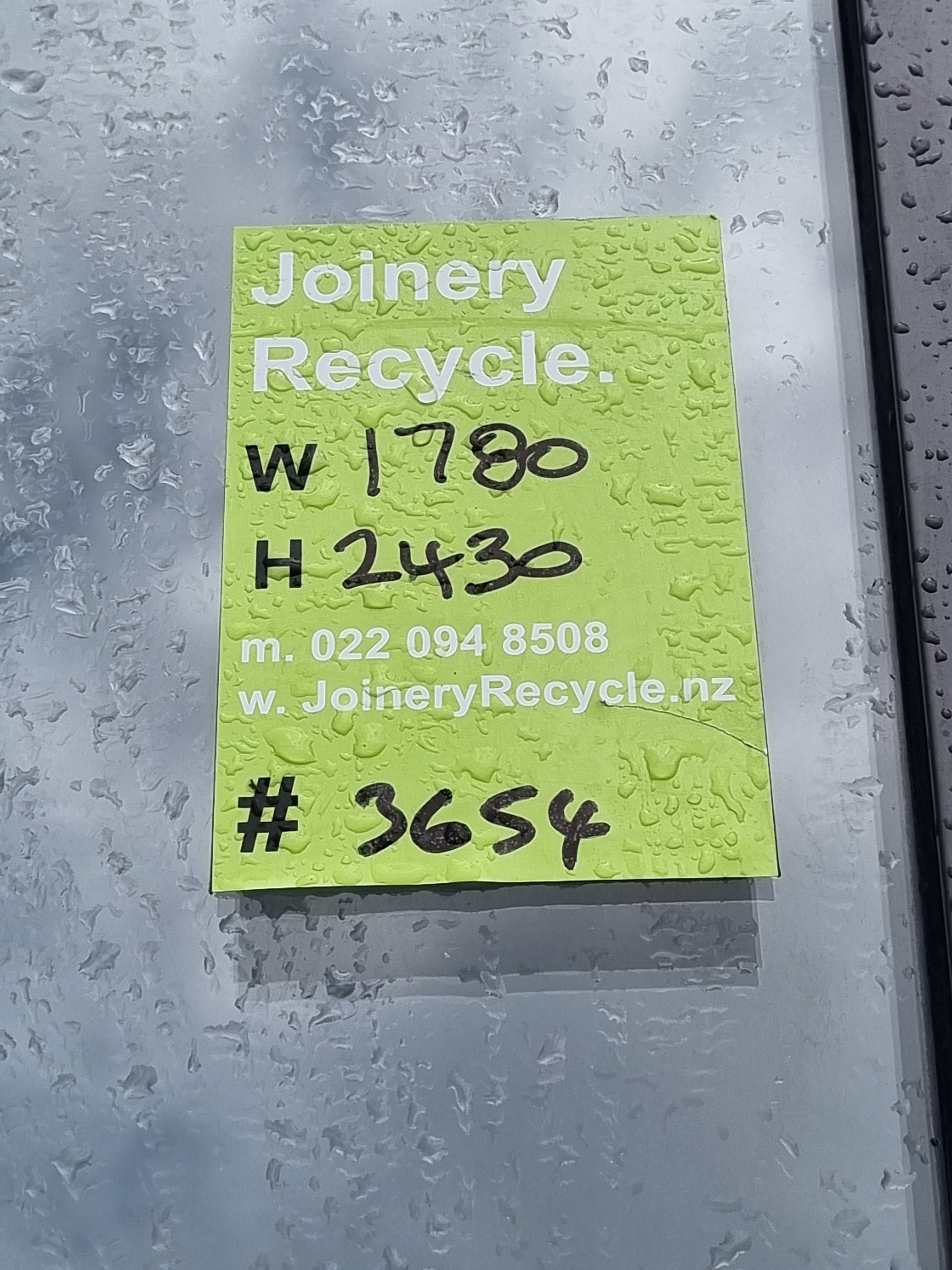 DOUBLE GLAZED Aluminium Window Ironsand 1580 W  x 2430  H  [#4464 SF] Joinery Recycle