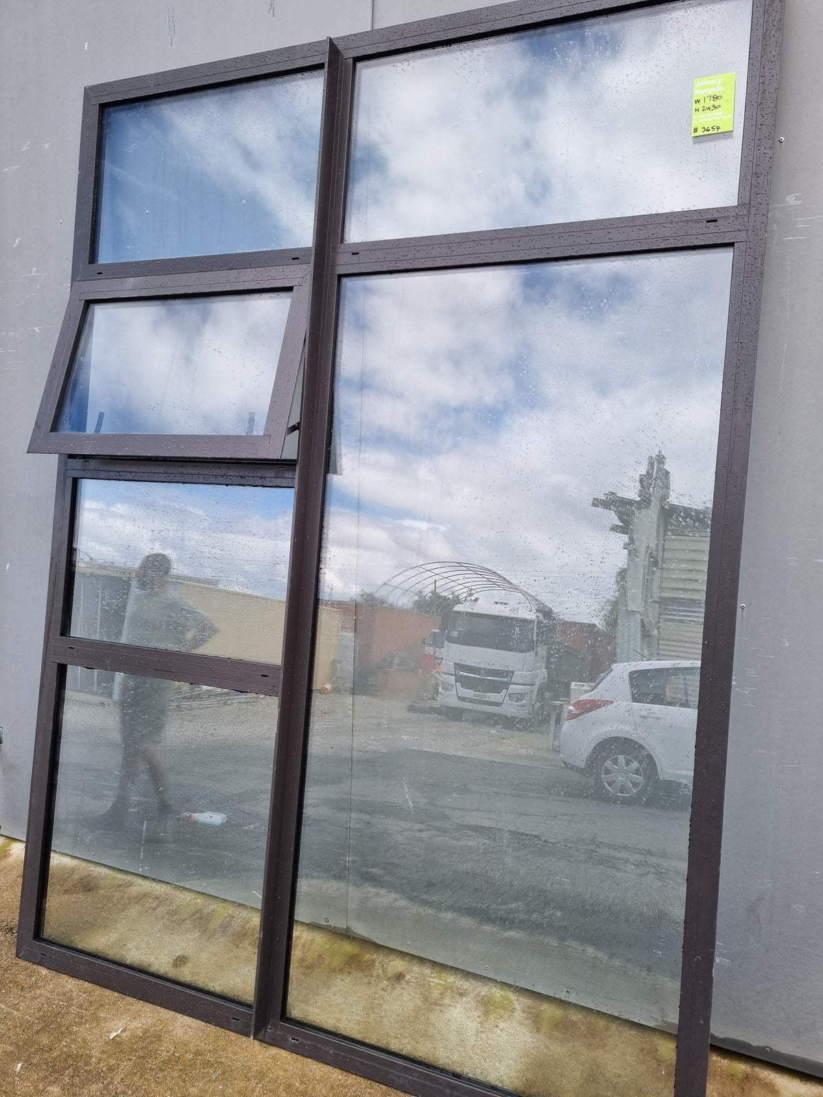 DOUBLE GLAZED Aluminium Window Ironsand 1580 W  x 2430  H  [#4464 SF] Joinery Recycle