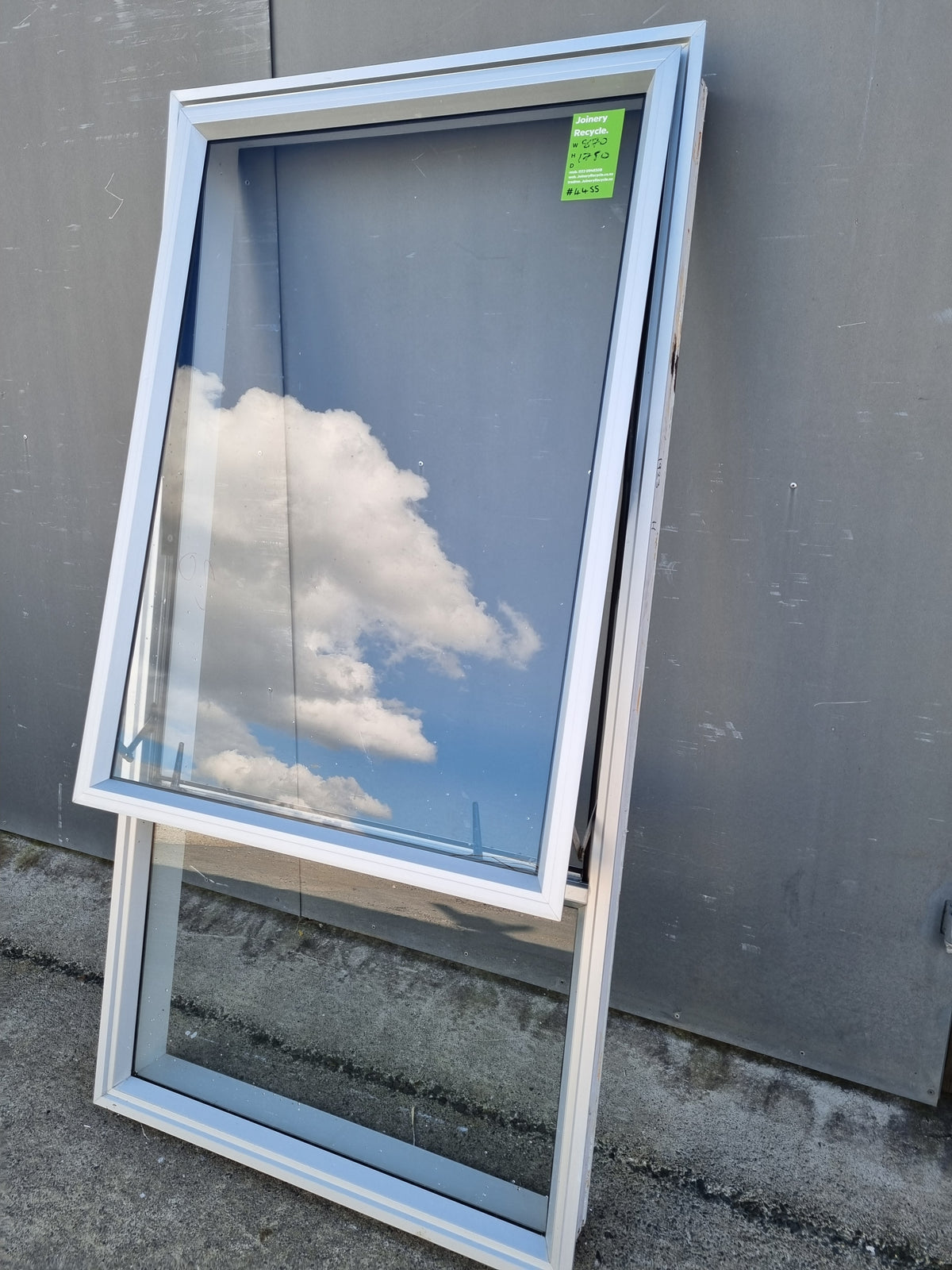 Aluminium Window Silver   870 W  x 1750 H  [#4455 SF] Joinery Recycle