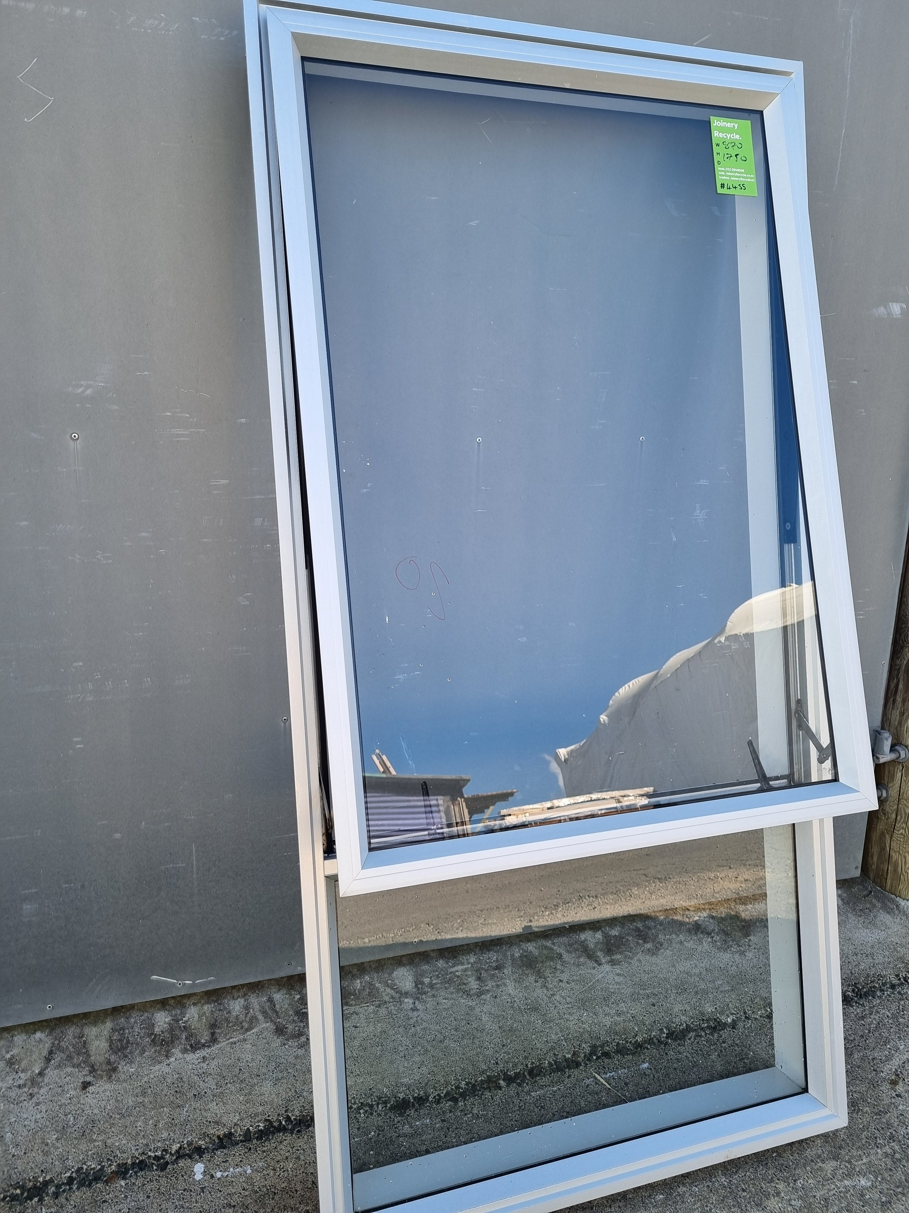 Aluminium Window Silver   870 W  x 1750 H  [#4455 SF] Joinery Recycle