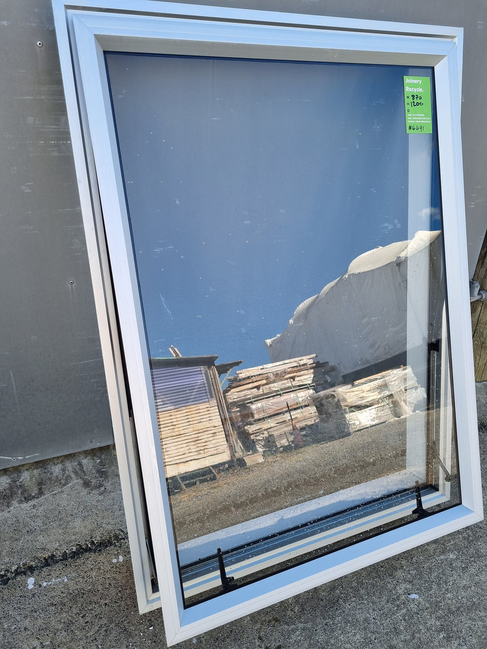 Aluminium Window Silver  870 W  x  1200 H  [#4491 SF] Joinery Recycle