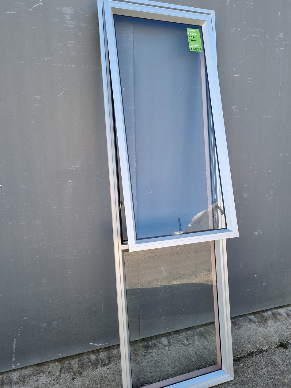 Aluminium Window Silver  590 W  x  2000 H  [#4489 SF] Joinery Recycle