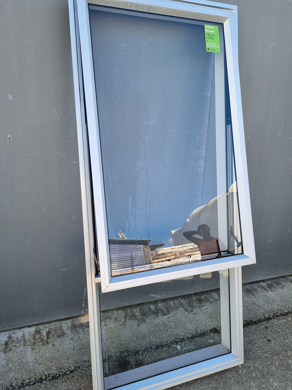 Aluminium Window Silver  740 W  x  1750 H  [#4451 SF] Joinery Recycle