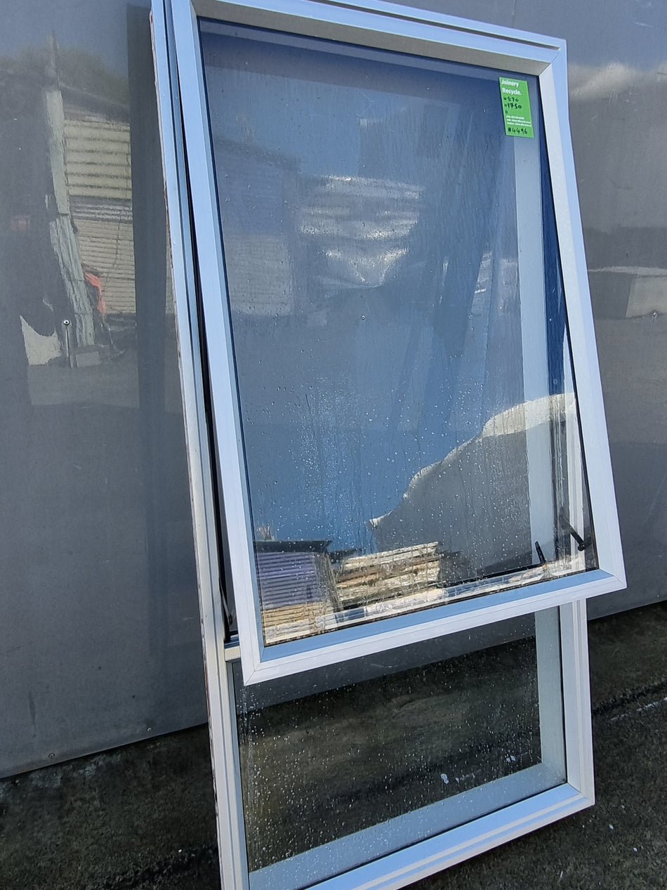 Aluminium Window Silver  870 W  x  1750 H  [#4496 SF] Joinery Recycle