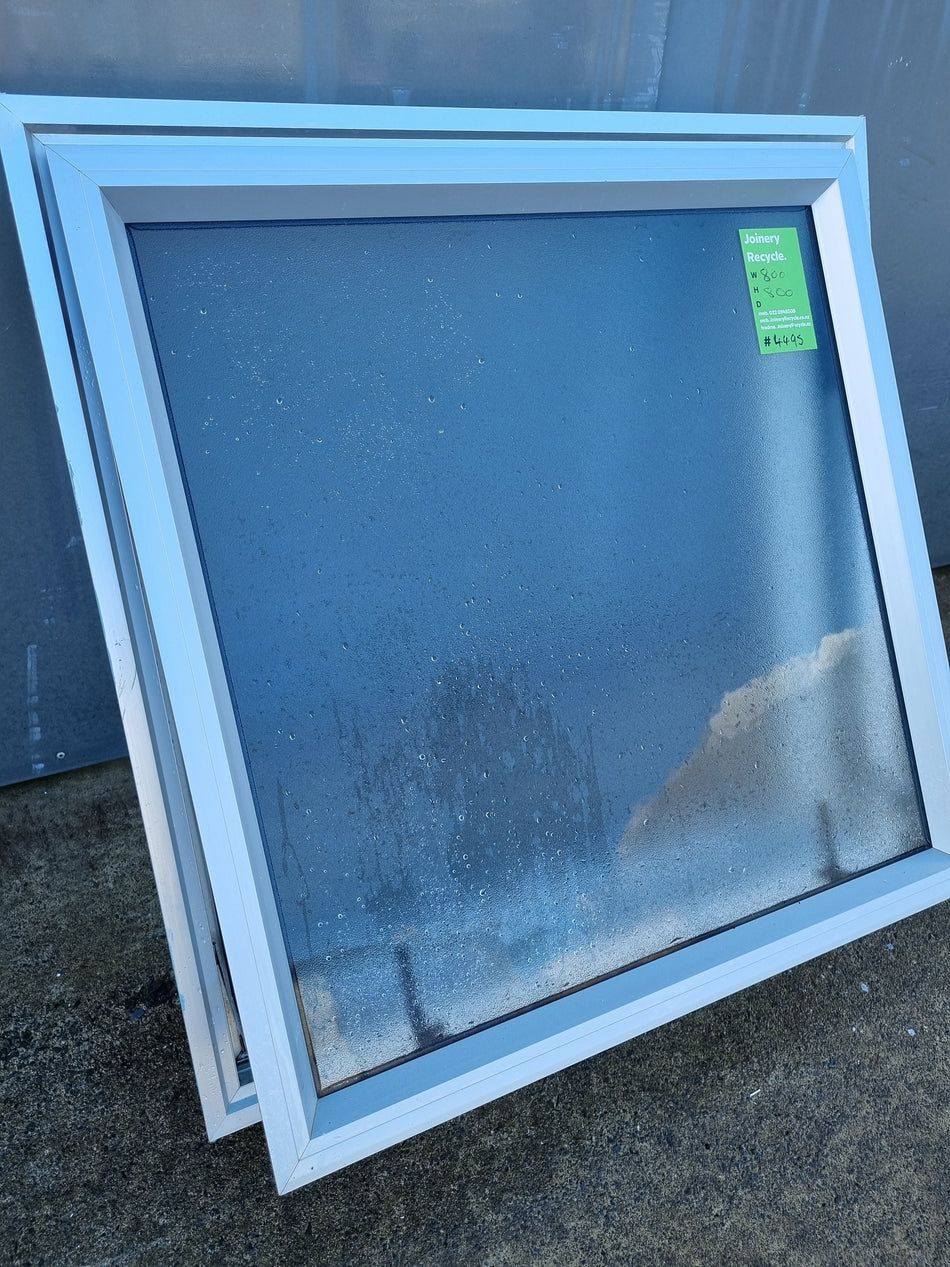 Aluminium Window Silver  800 W  x  800 H  [#4495 SF] Joinery Recycle