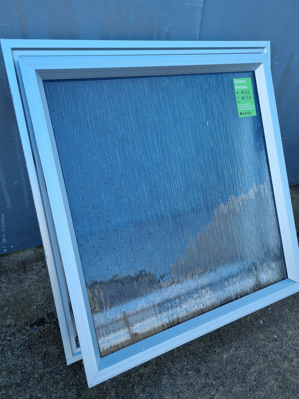 Aluminium Window Silver 800 W  x 830 H  [#4499 SF] Joinery Recycle