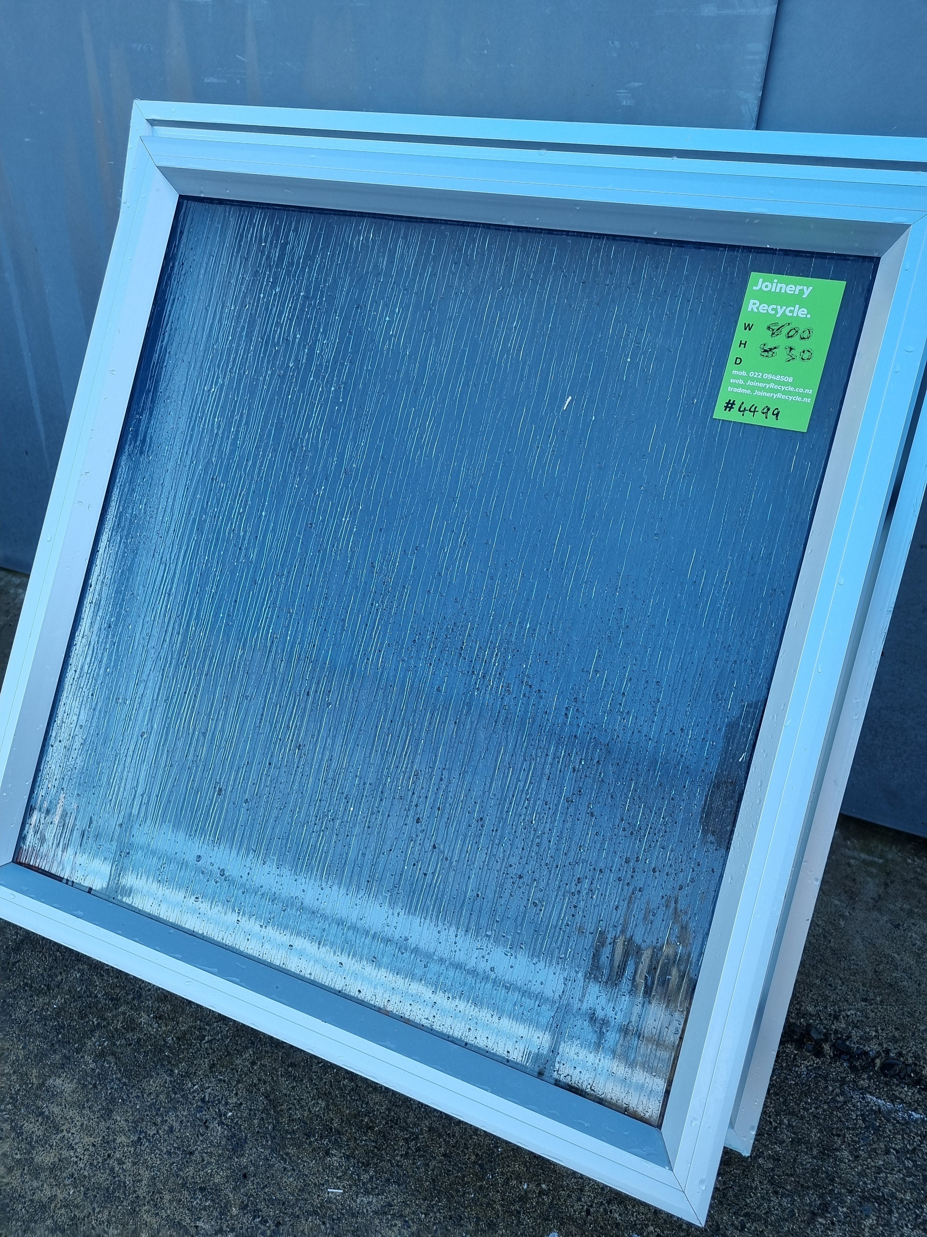 Aluminium Window Silver 800 W  x 830 H  [#4499 SF] Joinery Recycle