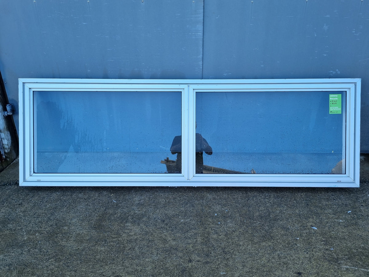 Aluminium Window Silver  2140 W  x  640 H  [#4460 SF] Joinery Recycle