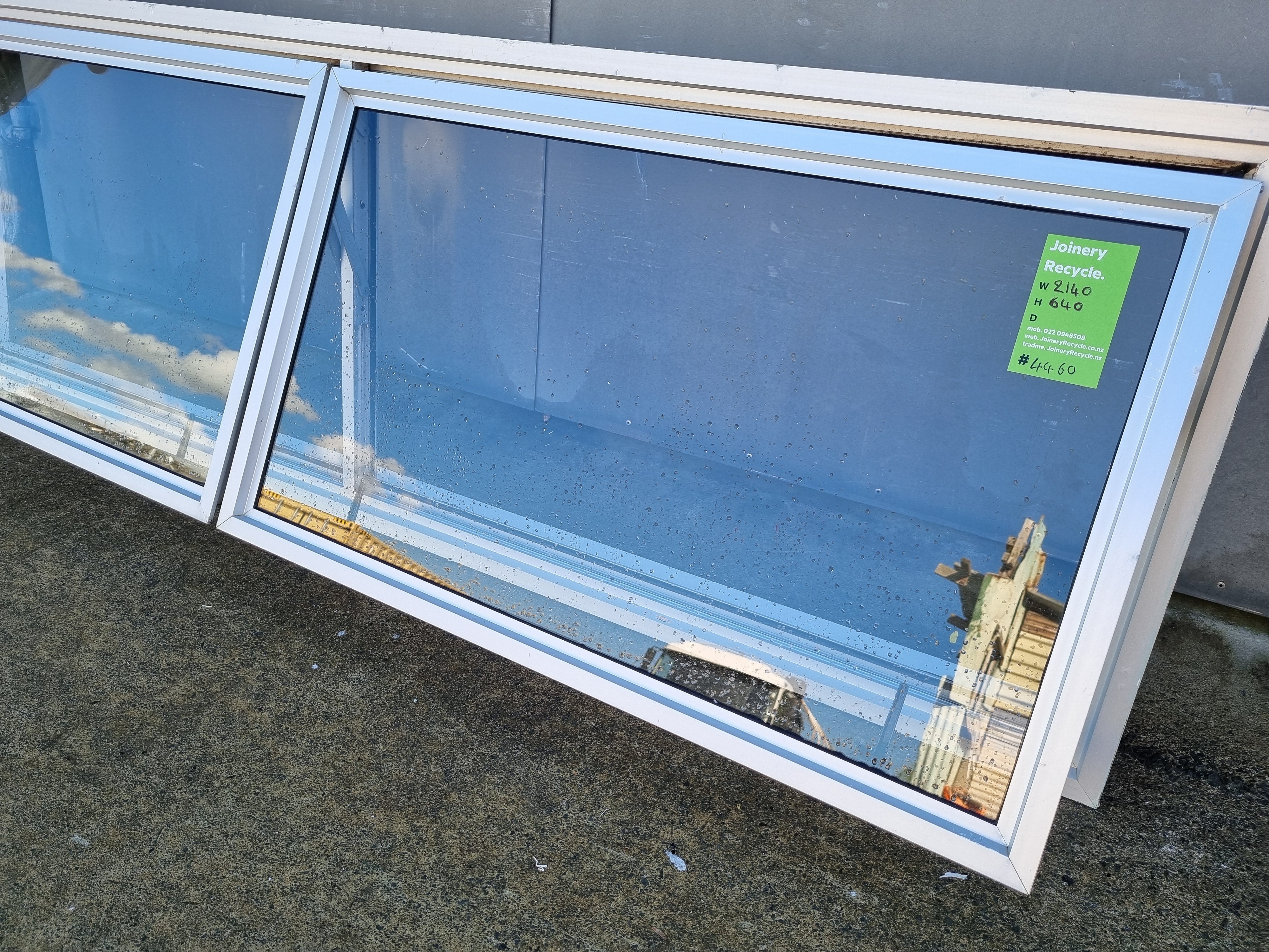 Aluminium Window Silver  2140 W  x  640 H  [#4460 SF] Joinery Recycle